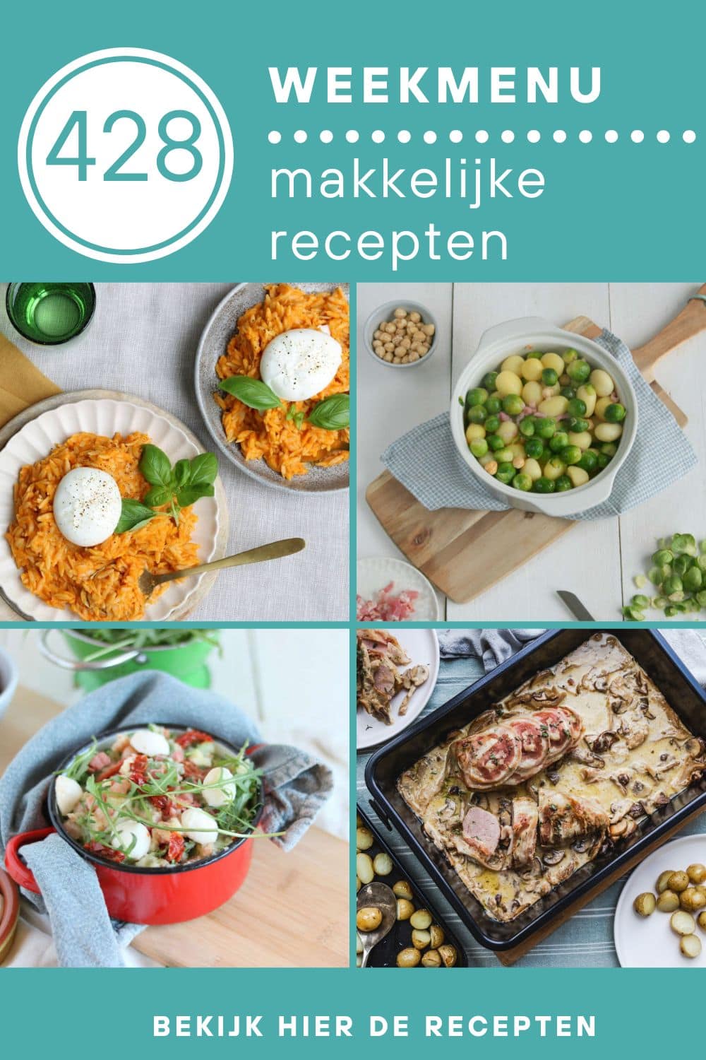 Weekmenu recepten voor het avondeten